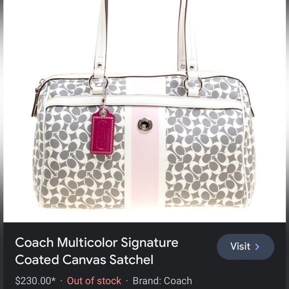 Coach Multicolor Signature Coated Canvas Satchel - Picture 6 of 6